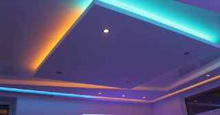 Натяжной потолок с подсветкой Черкесск, цена от 2087 руб.